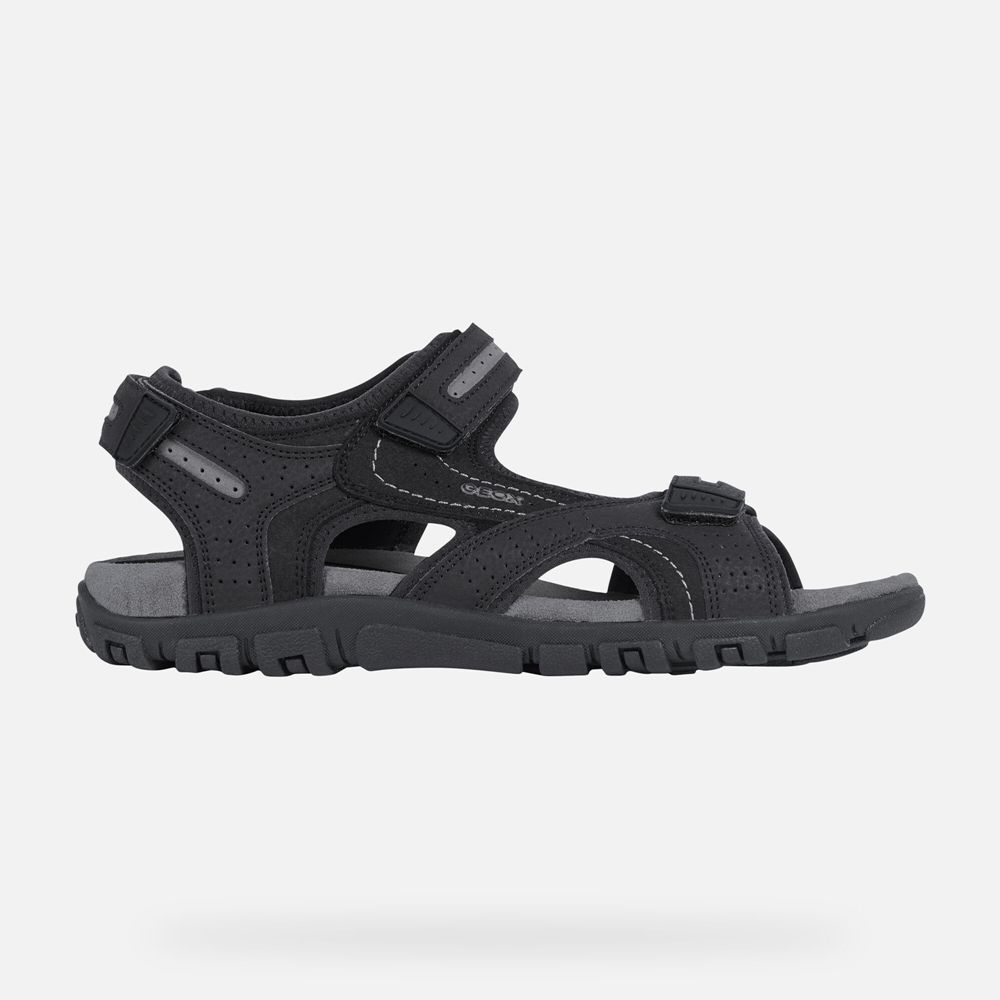 Geox Sandals Black Strada - Geox Mens Shoes - EOPFQC583